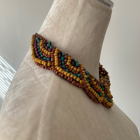 ✨Beaded Earthy Wood Bohemian Boho Necklace✨ - Picture 2 of 7